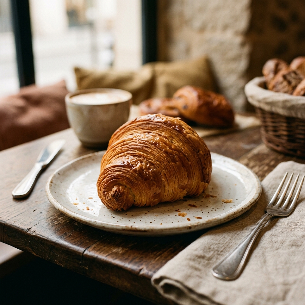 Artisan French Butter Croissant (กล่อง 4 ชิ้น)